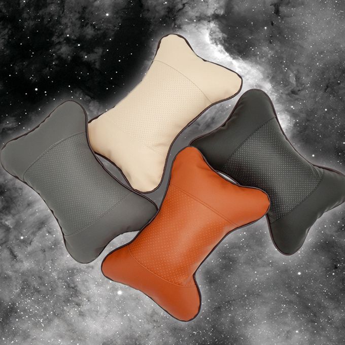 Universal Neck Pillow Case Headrest Seat Cushion Solid-Beige