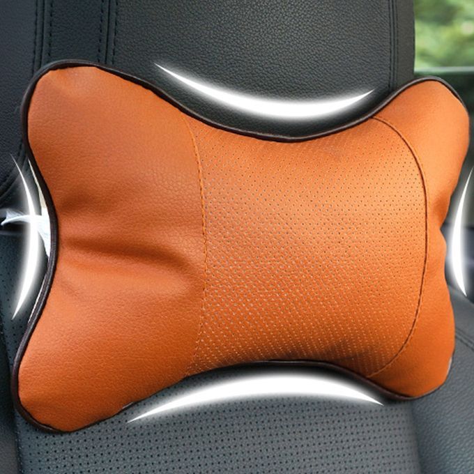Universal Neck Pillow Case Headrest Seat Cushion Solid-Beige
