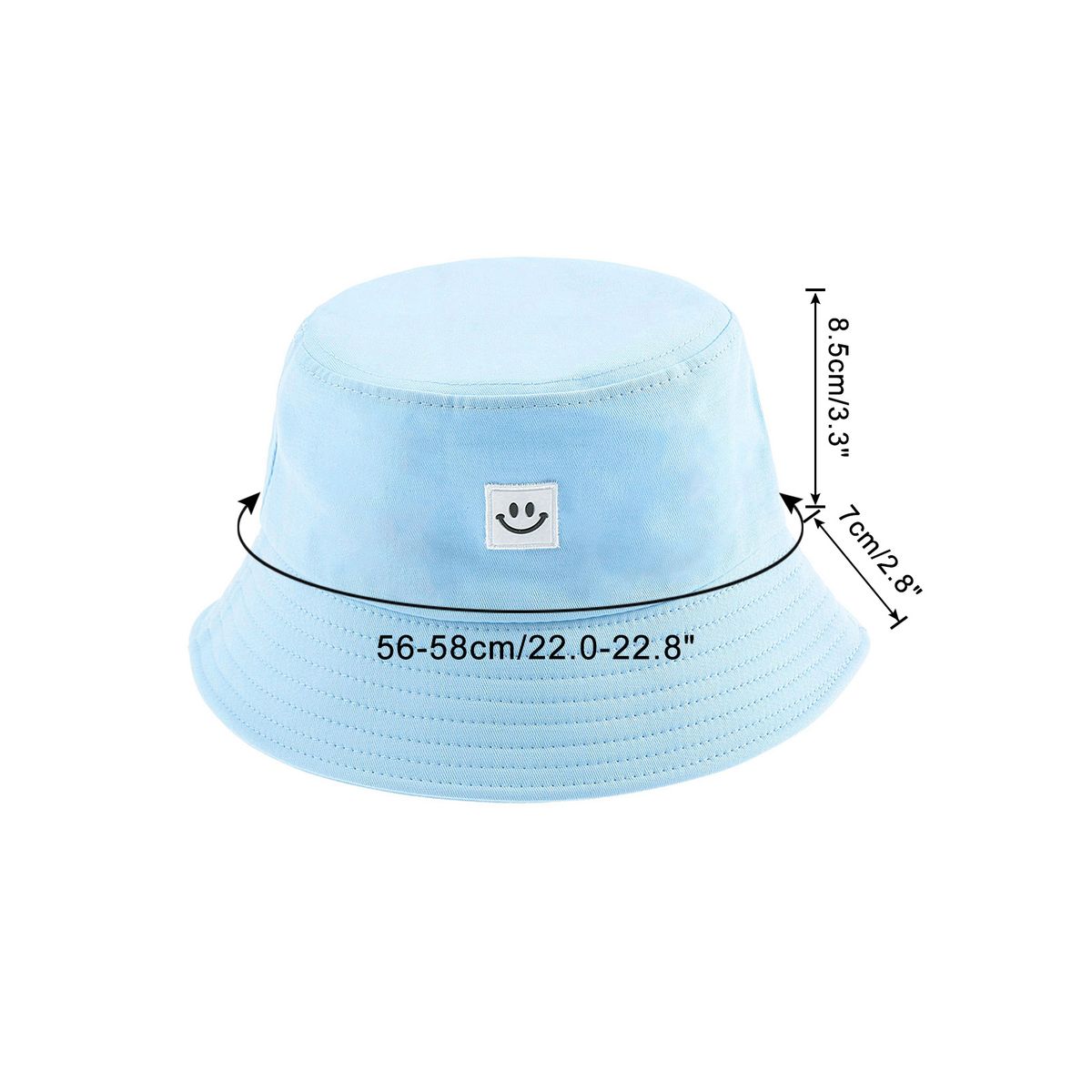 Women Hat Fisherman Hat Smiley Face Sunbonnet Bucket Hat