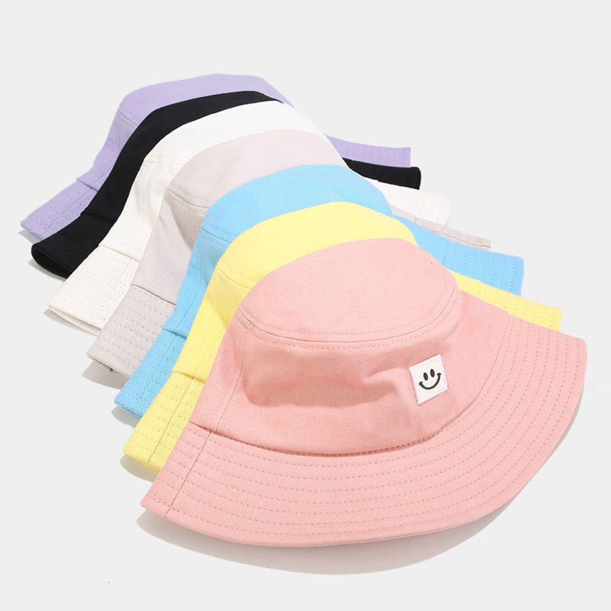 Women Hat Fisherman Hat Smiley Face Sunbonnet Bucket Hat