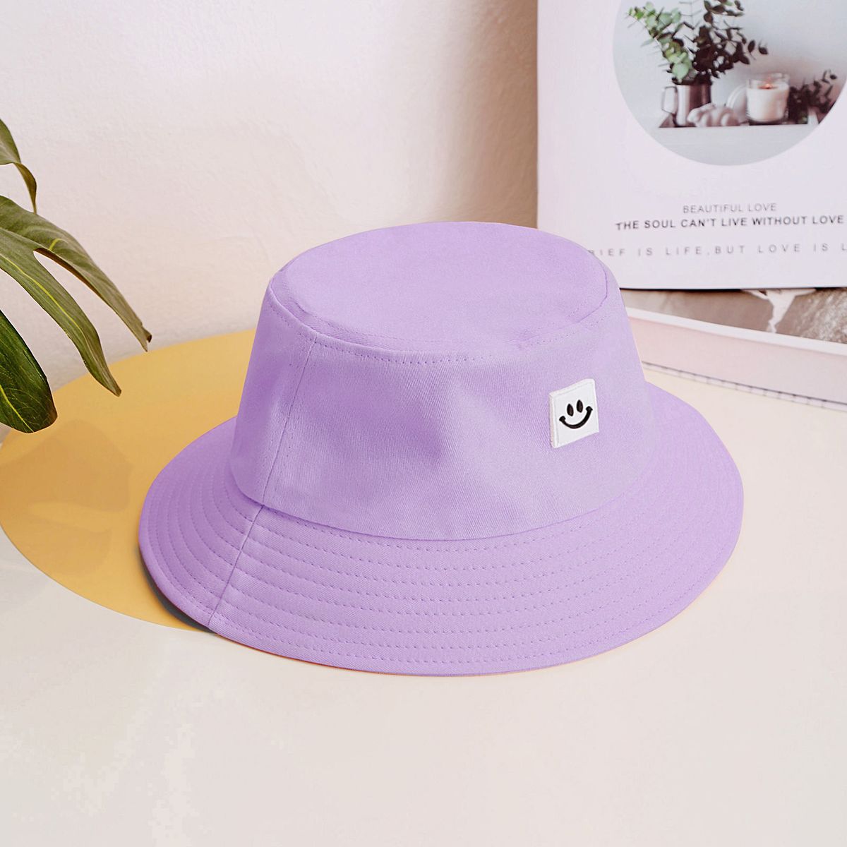 Women Hat Fisherman Hat Smiley Face Sunbonnet Bucket Hat