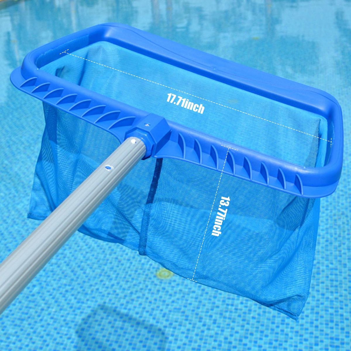Pool Skimmer Net Removal Leaf Rake with Deep Bag Swimming Pool Cleaning Tool with Heavy-Duty Frames Deep Mesh Nets