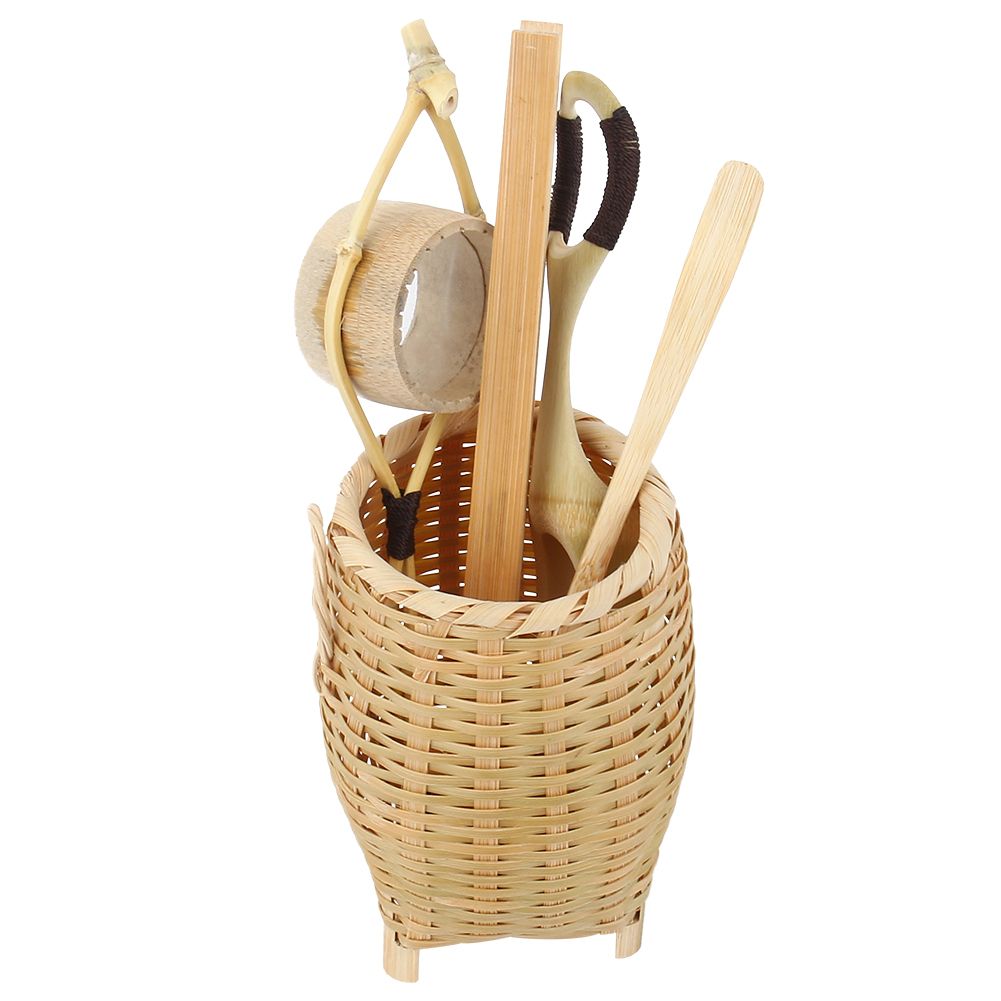 6PCS Manual Bamboo Tea Basket Set Gongfu Tea Ceremony