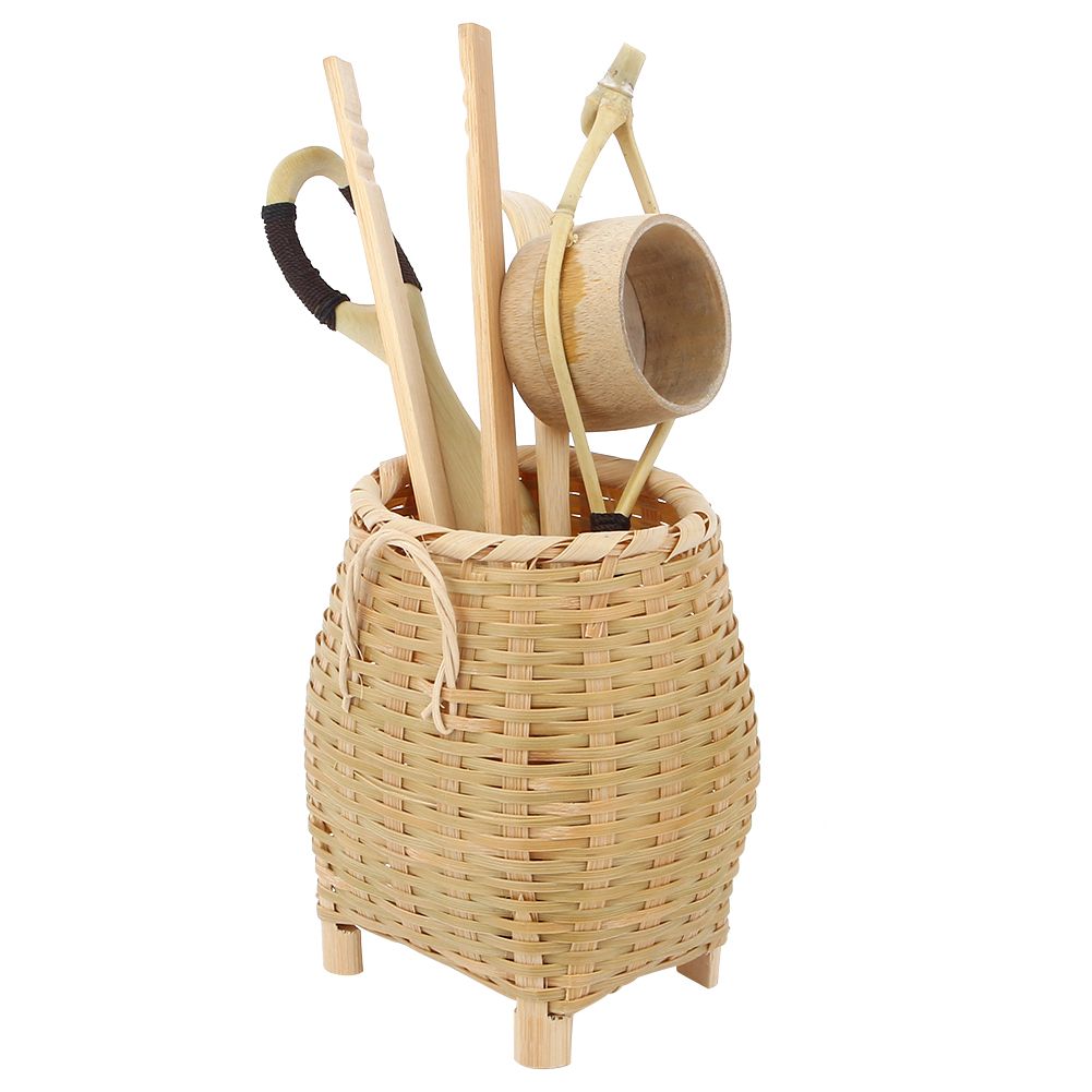 6PCS Manual Bamboo Tea Basket Set Gongfu Tea Ceremony