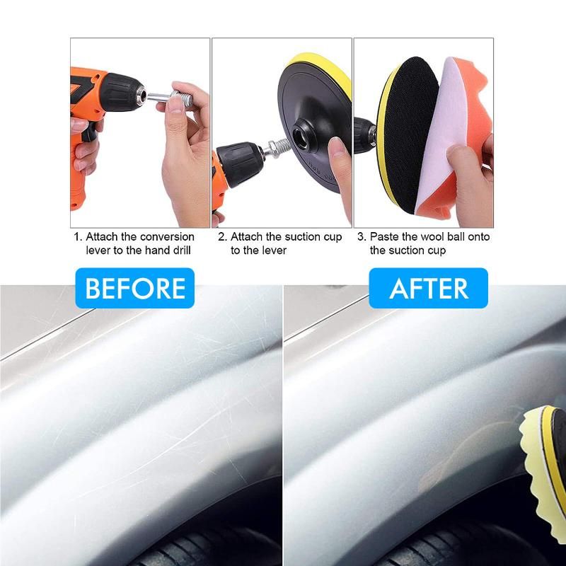 Car Buffer Polisher Kit - 5pcs Buffing Pads