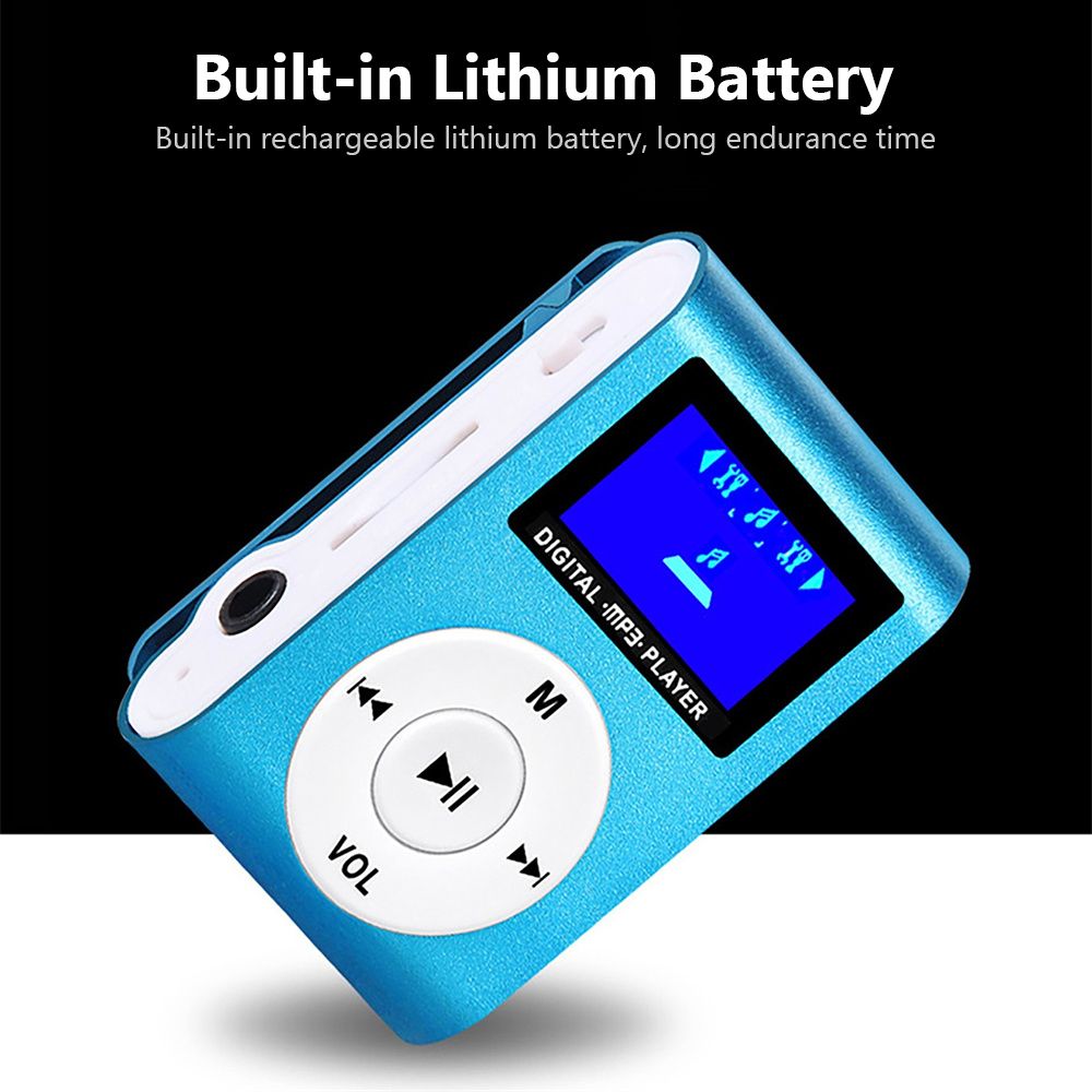 Mini Portable MP3 Music Player Metal Clip-on MP3 Player