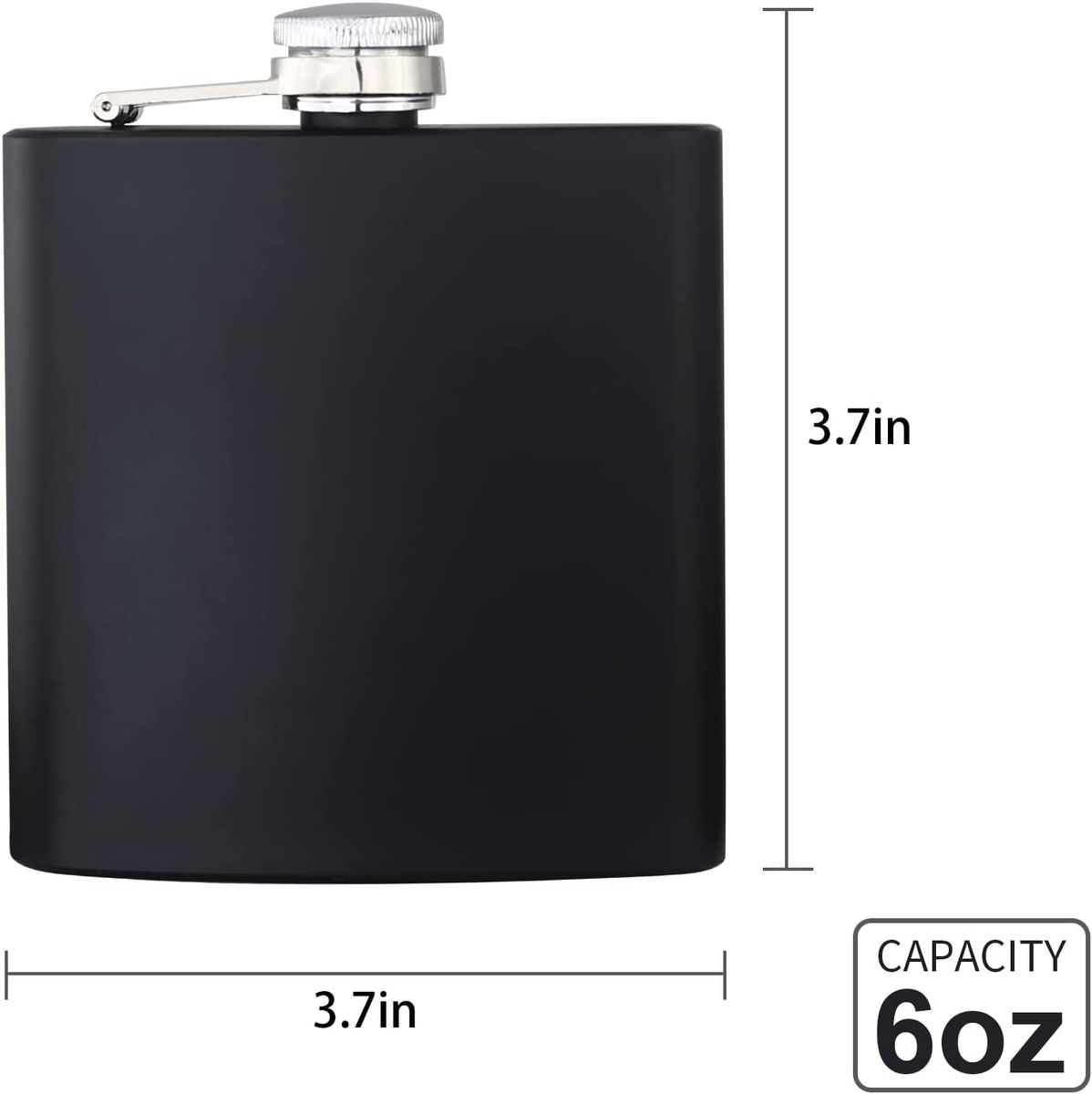 Whiskey Flask Case Drinking Alcohol Hip Flask Black