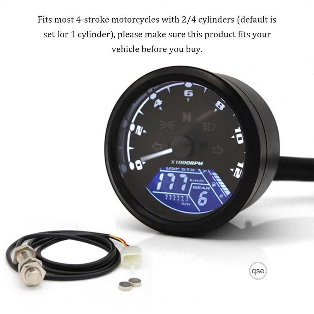 Multifunctional Digital Motorcycle Odometer HD Display