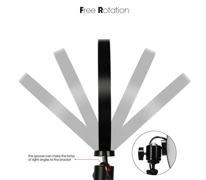 26cm LED Ring Light USB Desktop Projector Tripod Kit for Camera Mobile Selfie Youtube Live Video Photography Ring Light