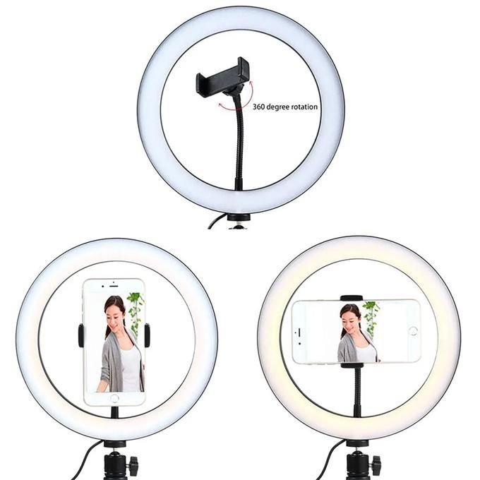 26cm LED Ring Light USB Desktop Projector Tripod Kit for Camera Mobile Selfie Youtube Live Video Photography Ring Light