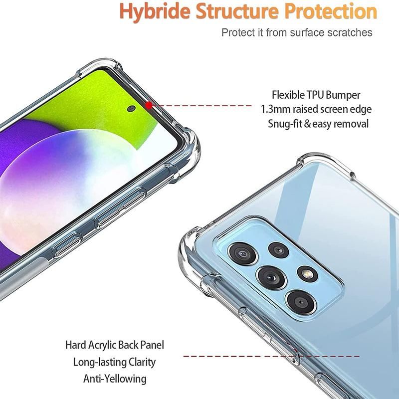 Case For Samsung Galaxy A53 A13 A33 A73 M23 M33 M53 5G Clear Back Cover