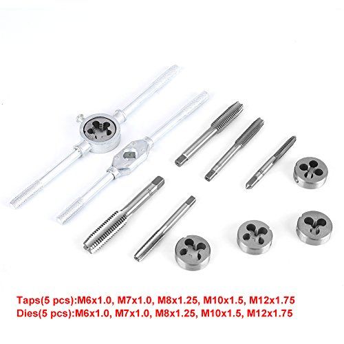 Tap And Die Set 12pcs M6M12 Screw Nut Thread Taps Dies With