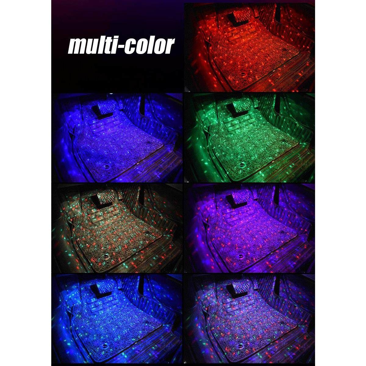 [Remote&Voice Control] Multi- USB LED Multi Car Interior Neon Lights Lamps