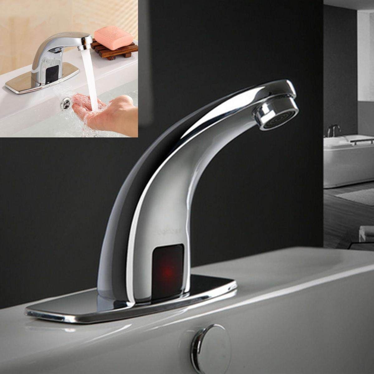 Bathroom Hands Free Automatic Infrared Sensor Mixers Water Basin Faucet Sink Tap