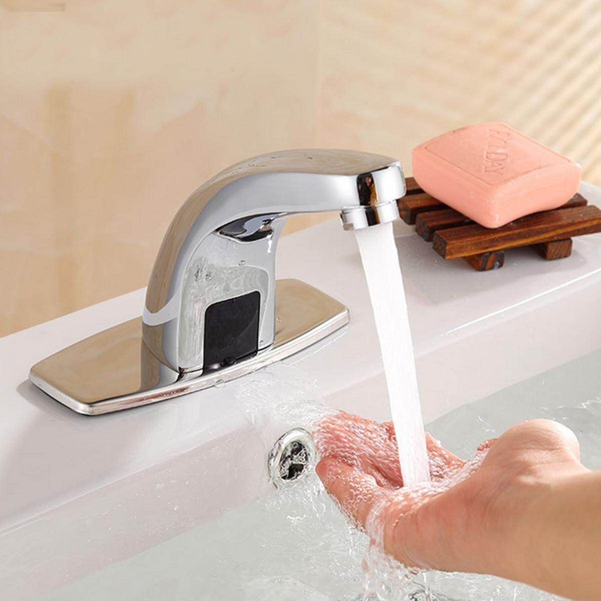 Bathroom Hands Free Automatic Infrared Sensor Mixers Water Basin Faucet Sink Tap