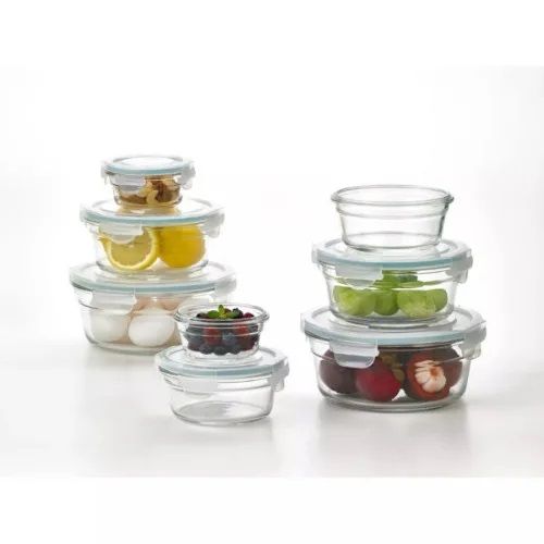 Member's Mark 16-Piece Round Shape Glass Food Storage Set