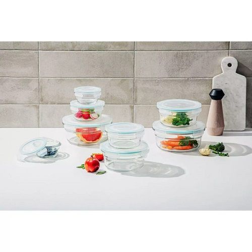 Member's Mark 16-Piece Round Shape Glass Food Storage Set