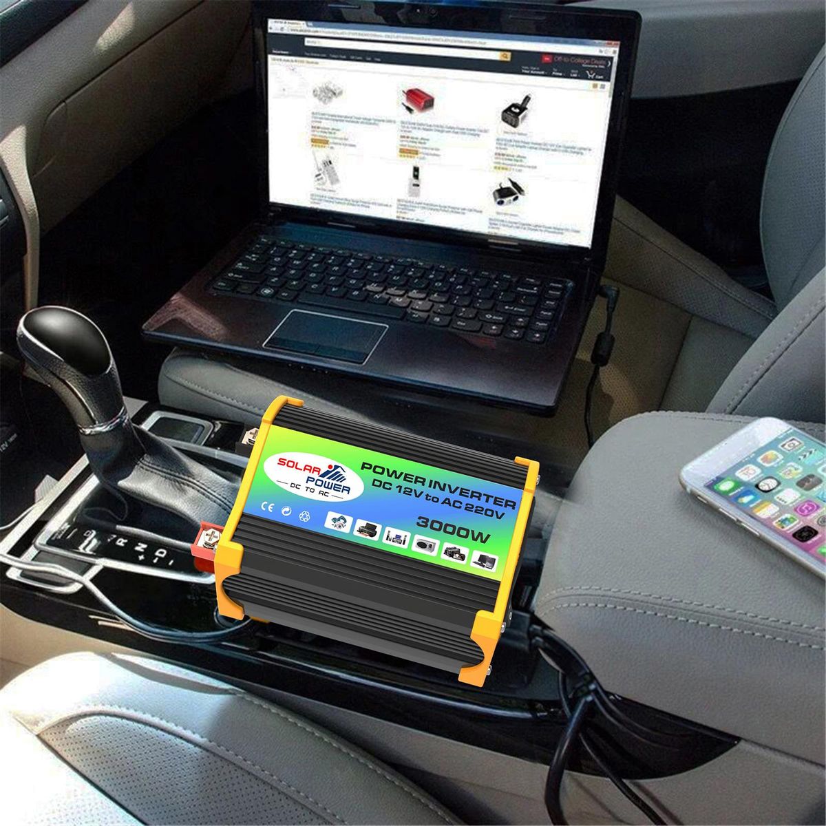 1 Set Car Adapter DC 12V to AC 220V110V Car Power AC110V
