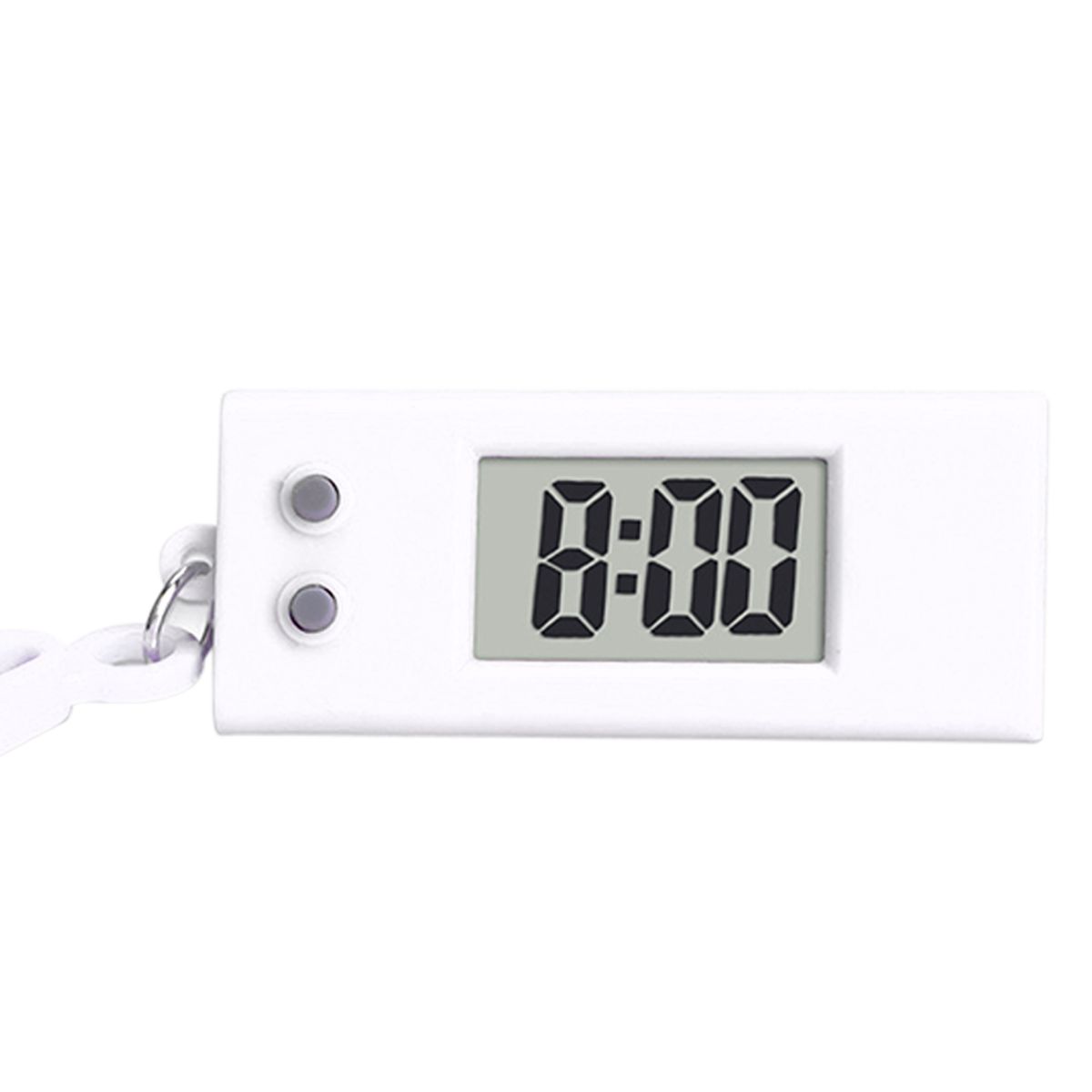 Electronic Clock Silent LCD Digital Display Triangle-White