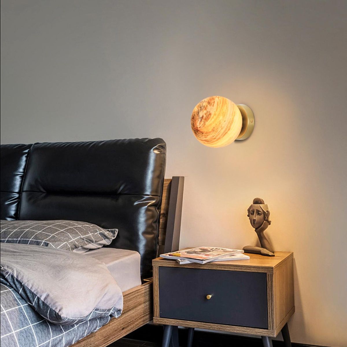 Star Wall Sconce Lighting LEDs Wall Lamp Light Fixture 3 Light Colors for Bedside Corridor Bedroom Living Room Hallway