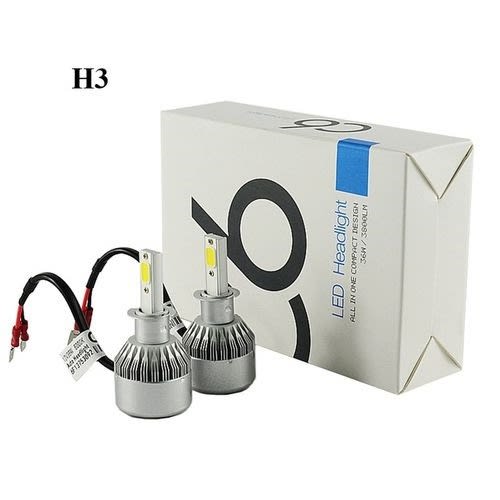 LED Headlight Bulbs - H3 36w 3800lm - High Power LED White Headlamp Bulb