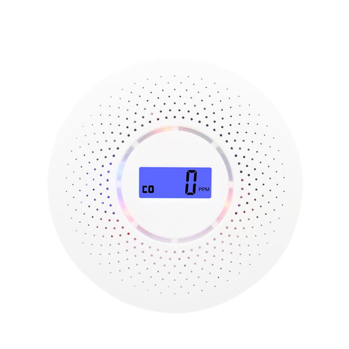 Smoke and Carbon Monoxide Alarm Smoke Detector Carbon Monoxide Detector Powered by Battery with LCD Display Voice Warning