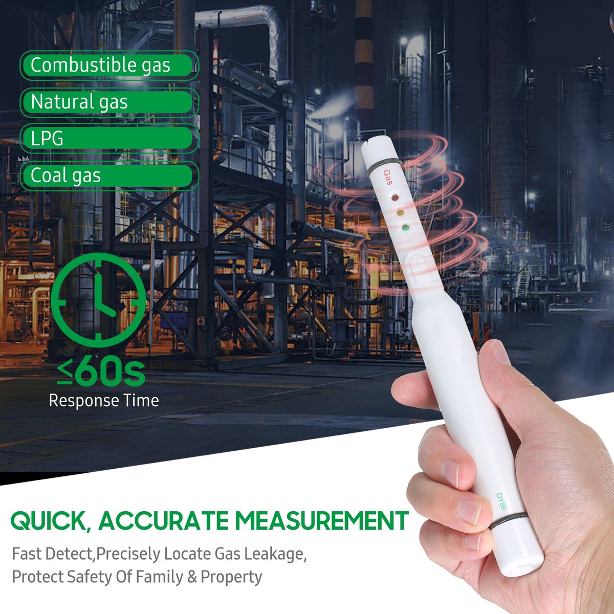 Gas Leak Detector Combustible Gas Natural Gas Detector