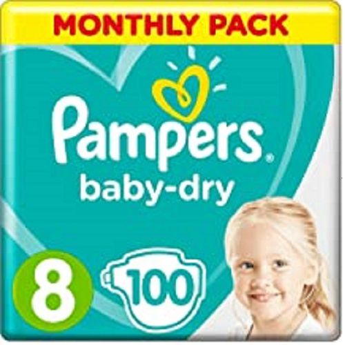 Baby Dry Diapers, Size 8 (100 Count)