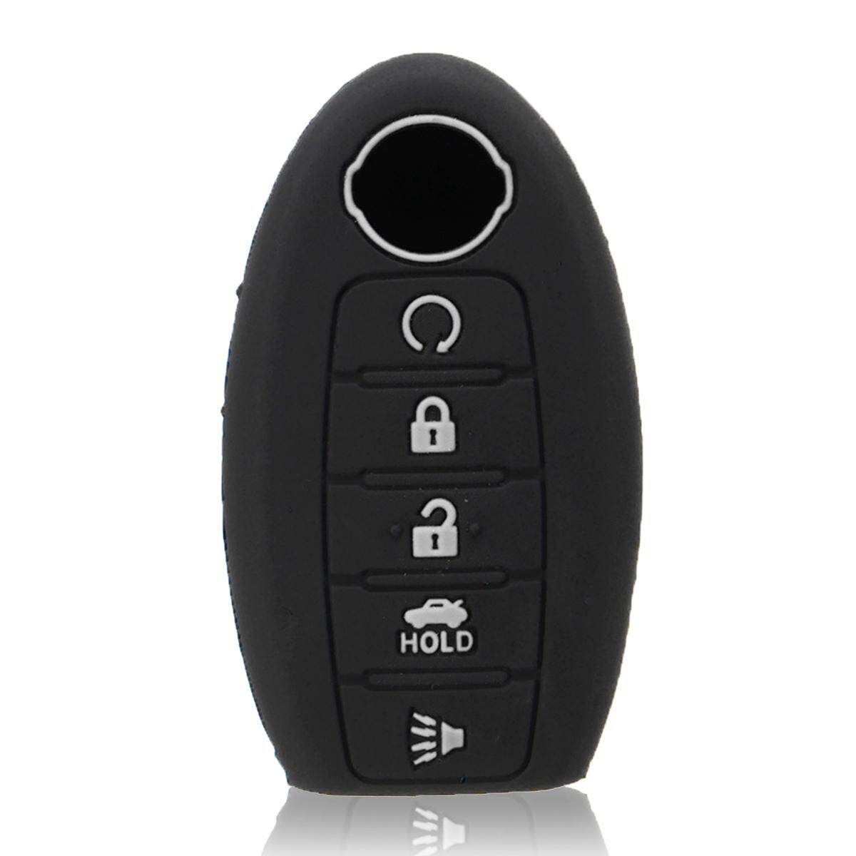 Silicone Key Fob Remote Cover Case For Nissan Maxima Altima Gt-r Sentra Murano Black