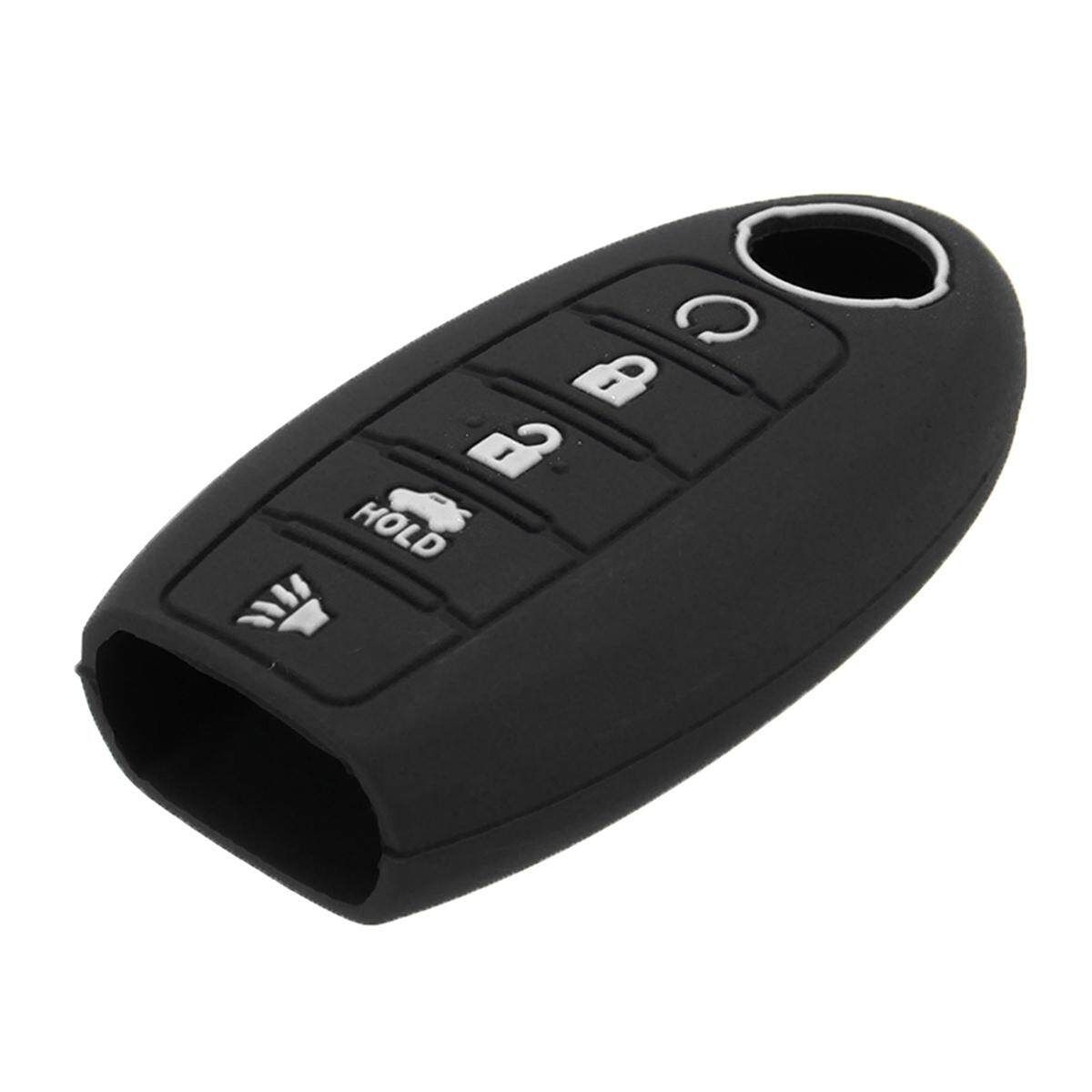 Silicone Key Fob Remote Cover Case For Nissan Maxima Altima Gt-r Sentra Murano Black