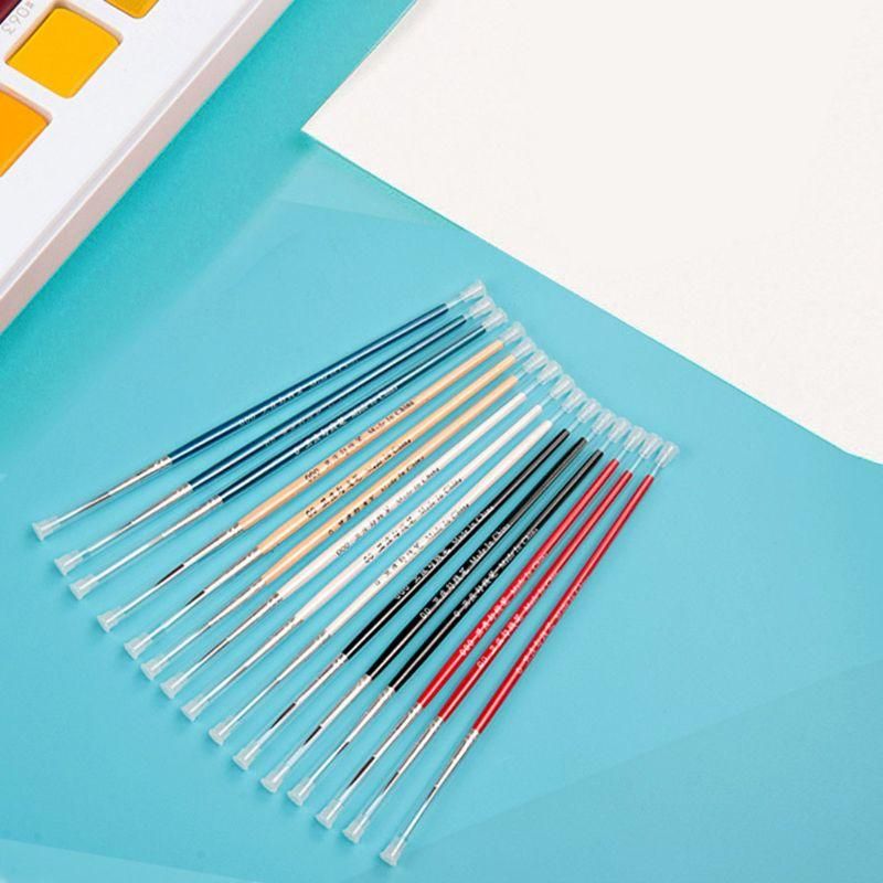 3pcs/set 0 00 000 Nylon Brush Hook Line Pen Professional Fine Tip Drawing Brushes for Acrylic Watercolor Oil Painting