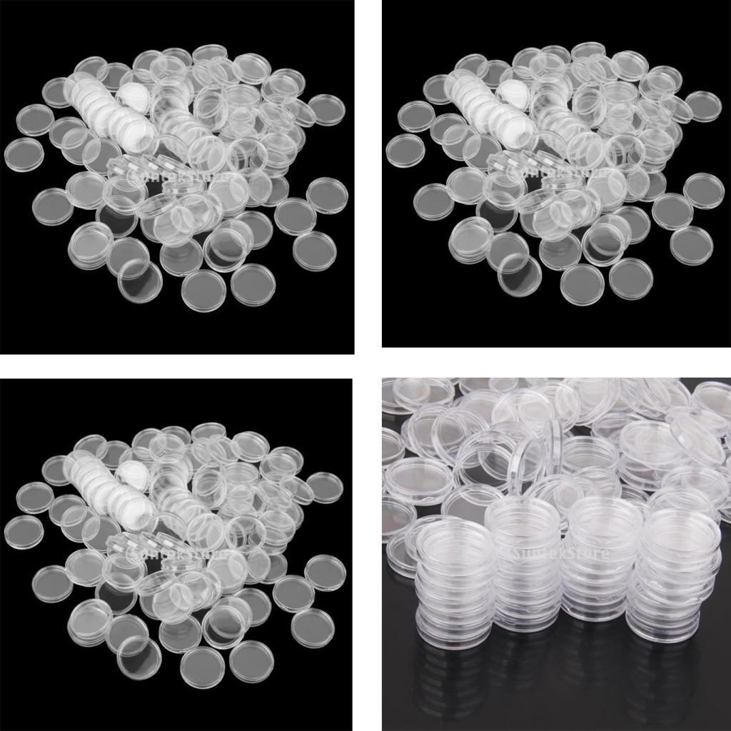 300 Pieces Coin Holder Container Case Transparent