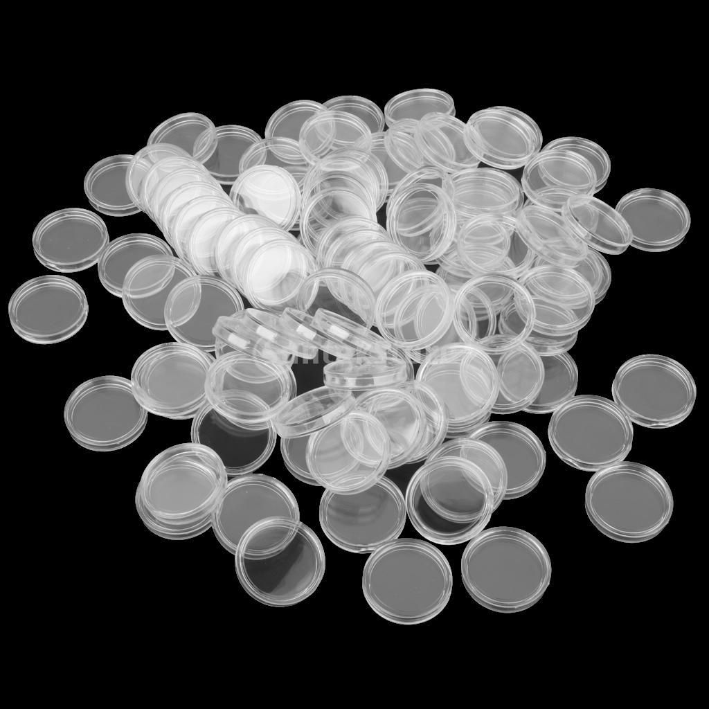 300 Pieces Coin Holder Container Case Transparent