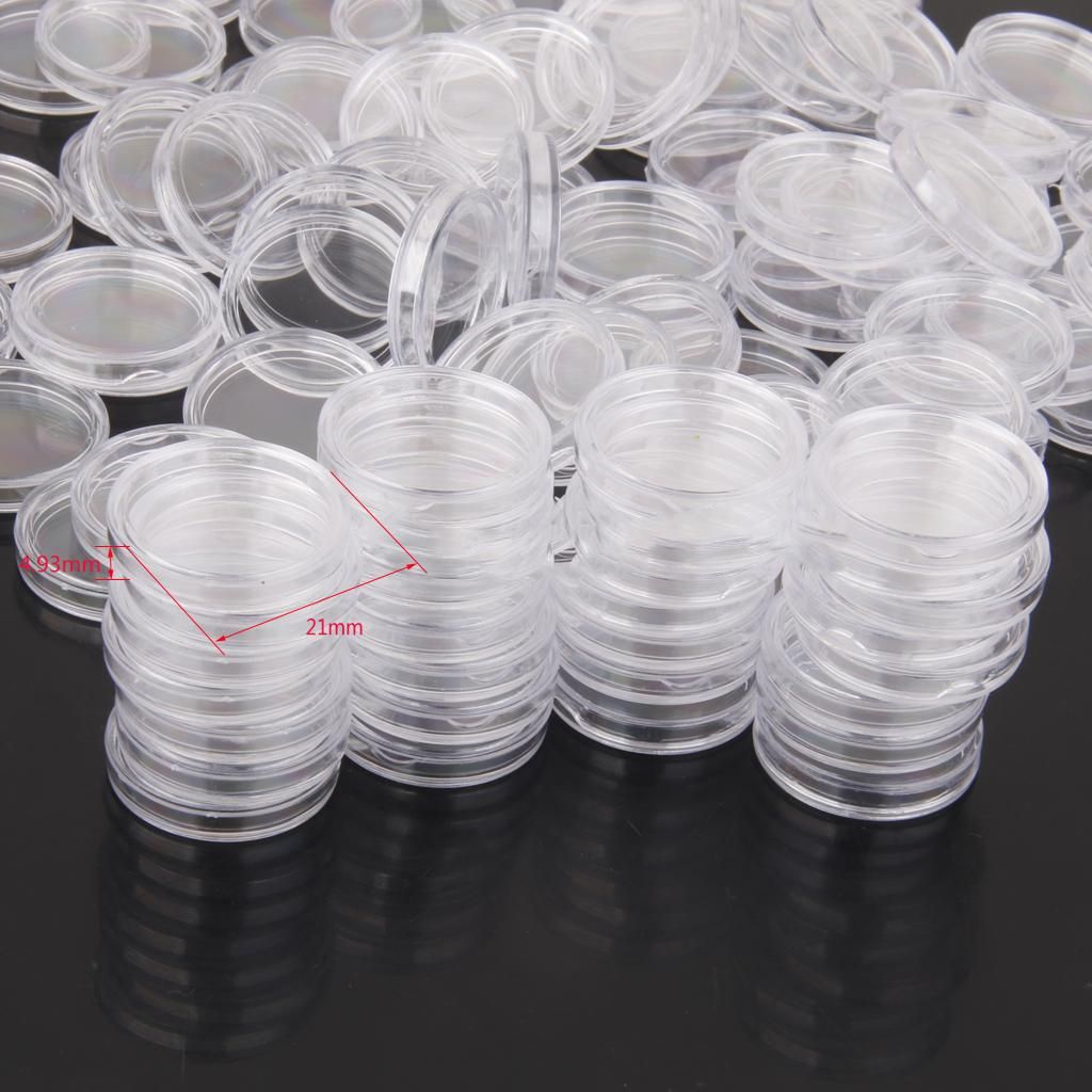 300 Pieces Coin Holder Container Case Transparent