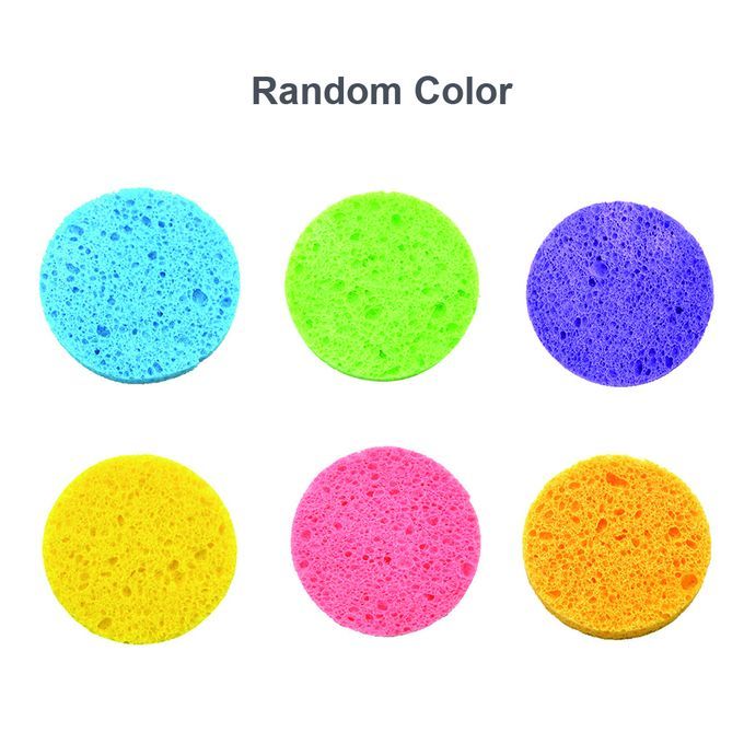 2Pcs/set Facial Washing Sponge Soft Wood Pulp Sponge Soft