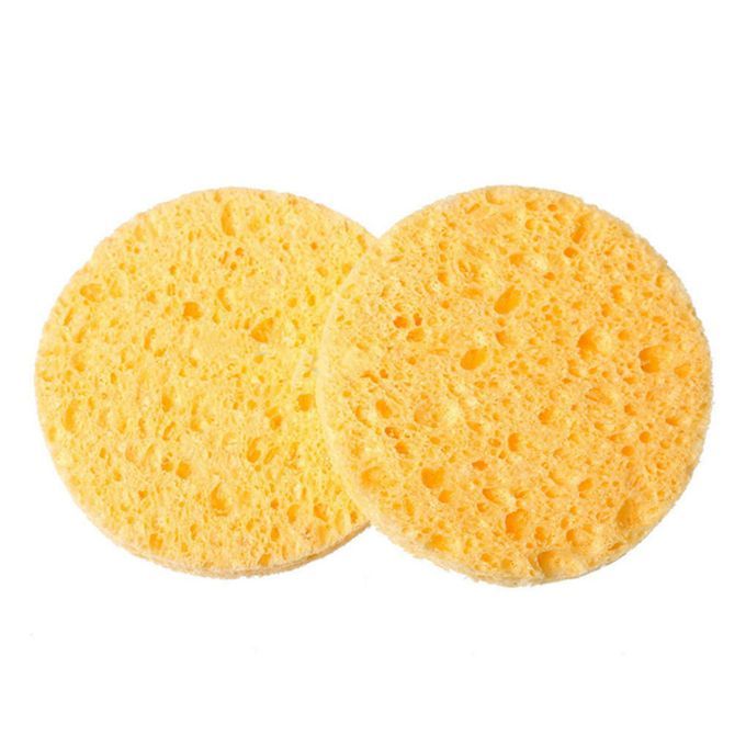 2Pcs/set Facial Washing Sponge Soft Wood Pulp Sponge Soft