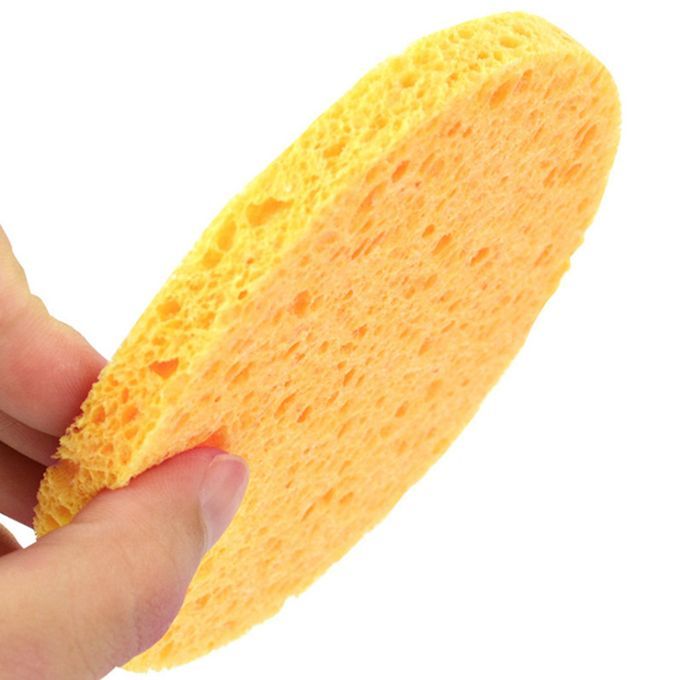2Pcs/set Facial Washing Sponge Soft Wood Pulp Sponge Soft