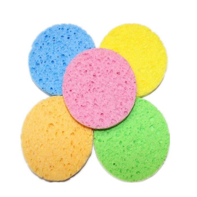 2Pcs/set Facial Washing Sponge Soft Wood Pulp Sponge Soft