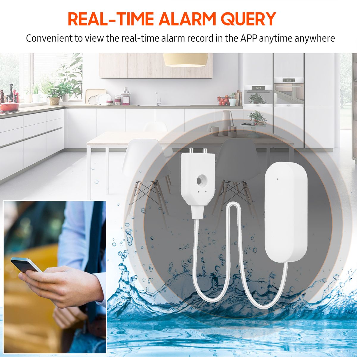 Wifi Water Leakage Detector Smart Water Sensor APP Control