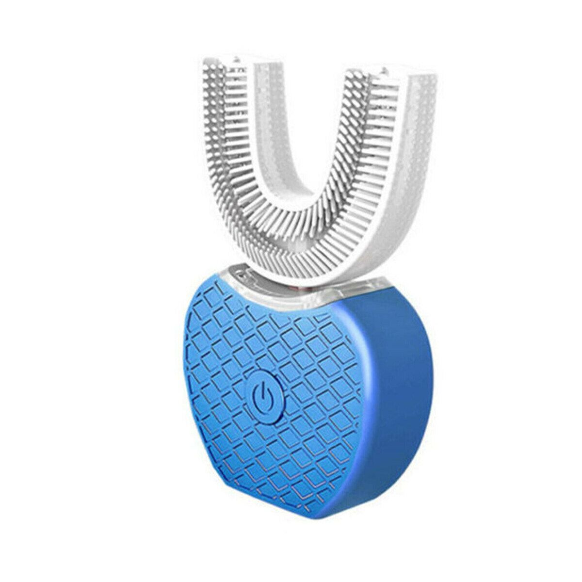 Rechargeable Automatic Electric Wireless 360° Sonic Brush Toothbrush Blue