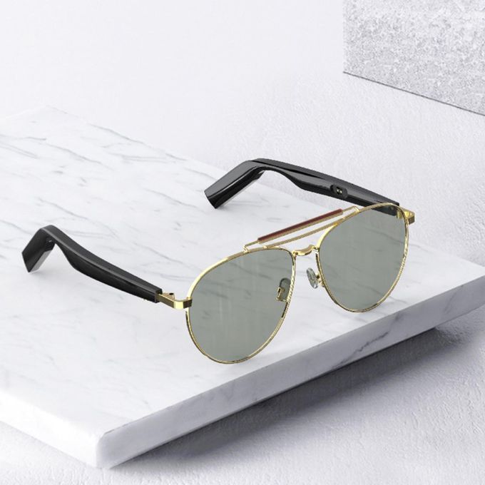Bluetooth Smart Glasses Waterproof Dust-Proof For Cellphone Black