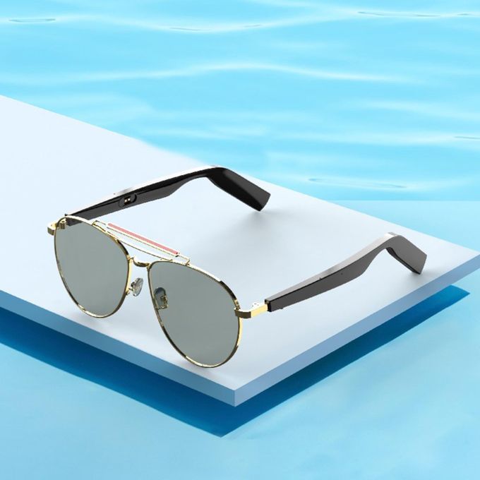 Bluetooth Smart Glasses Waterproof Dust-Proof For Cellphone Black