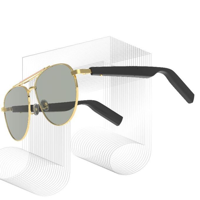 Bluetooth Smart Glasses Waterproof Dust-Proof For Cellphone Black