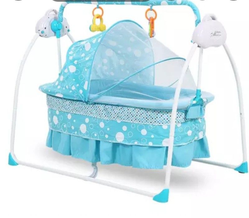 Newborn Baby Cradle Bed Electric Swing Bed With Mosquito Net