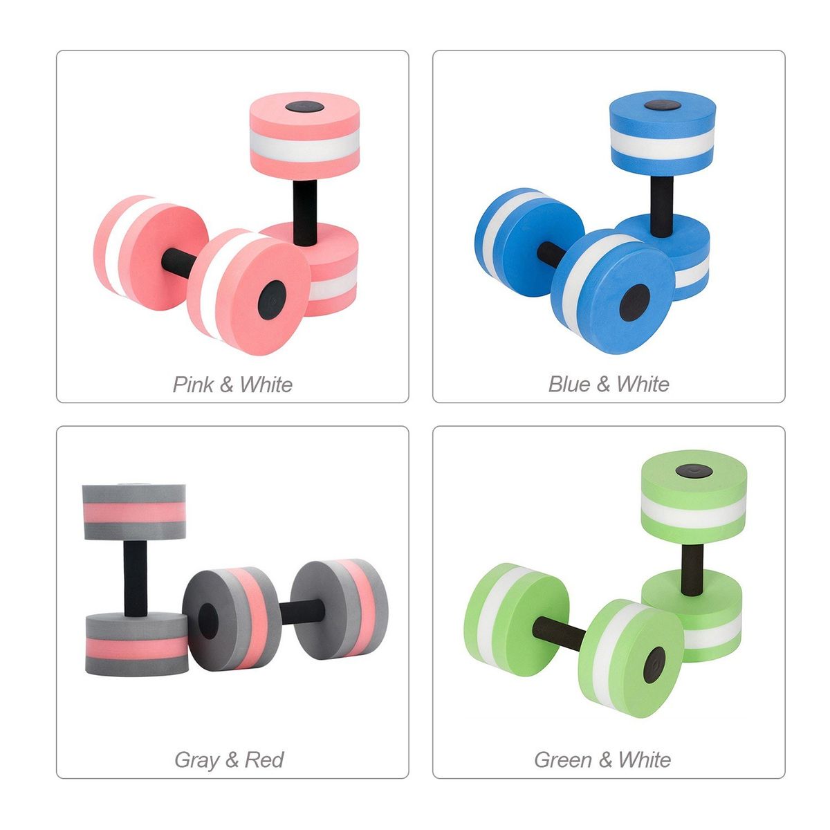 2PCS Aquatic Exercise Dumbells Pool Resistance Water