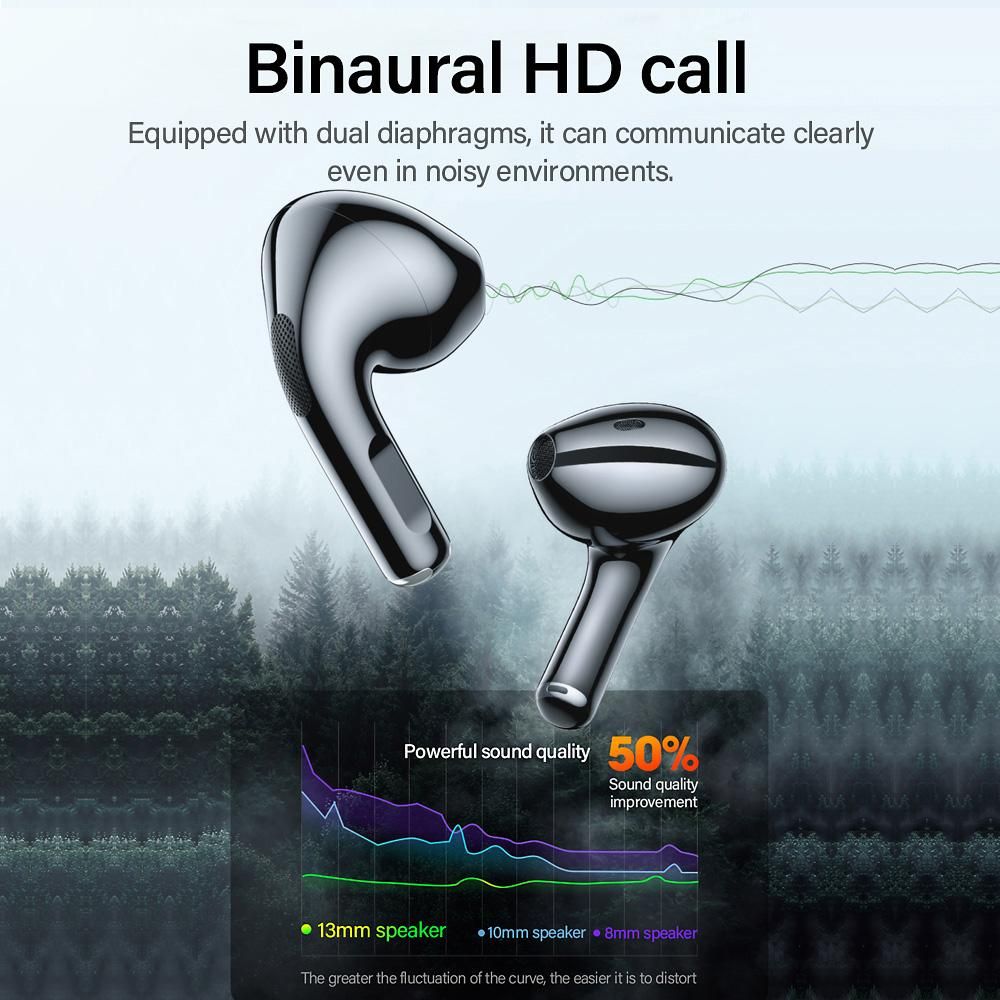 Thinkplus LivePods LP40 Semi-in-ear Earphones BT 5.0 Headphones True Wireless Earbuds with Touch Control Hands-Free Call Stereo Sound Noise Canceling Waterproof Binaural Design Headsets with MIC Type-C Interface for Gaming Sp