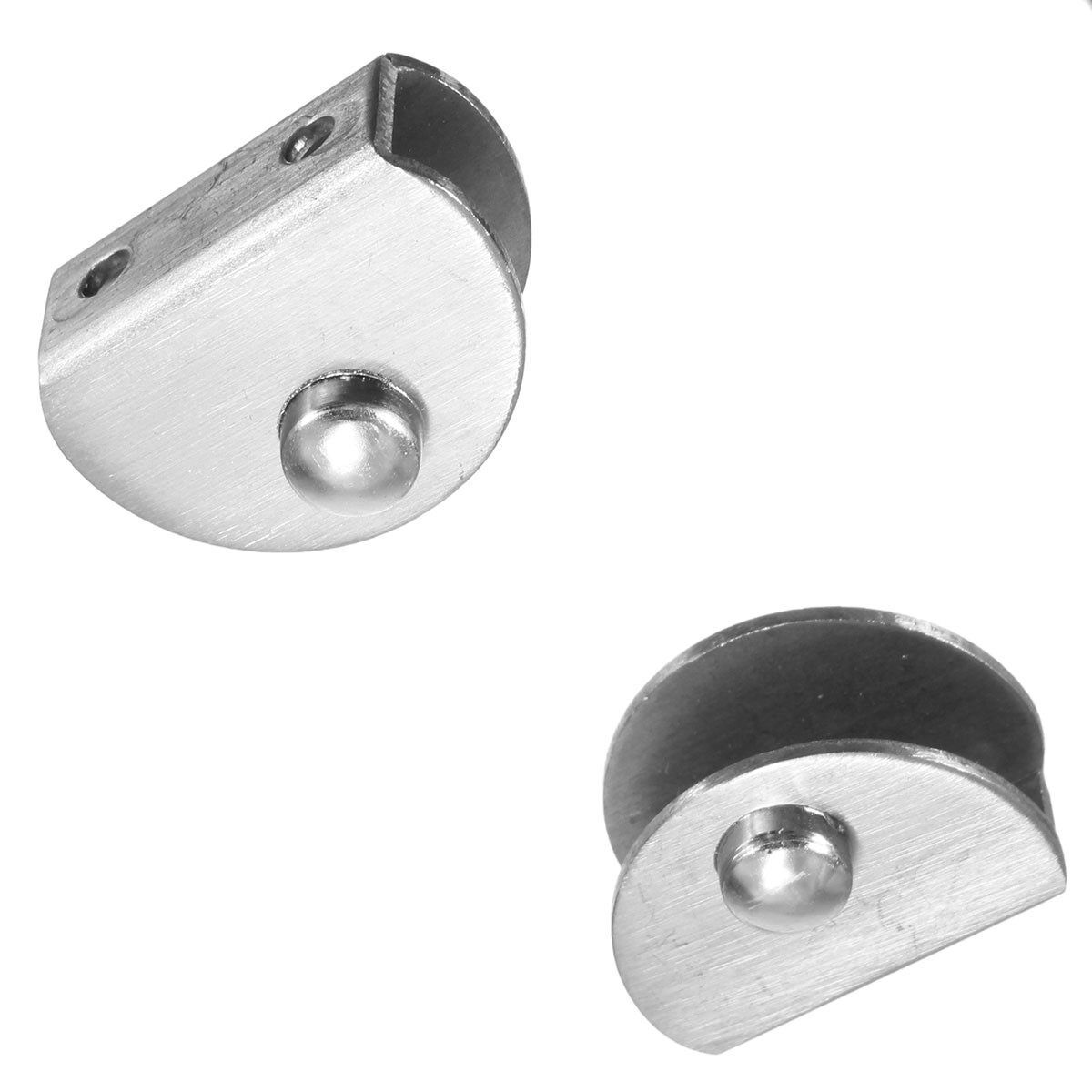 Round Stainless Steel Shelf Wall Partition Glass Bracket Clamps 5-12mm M(8-10mm） Middle(8-10mm)