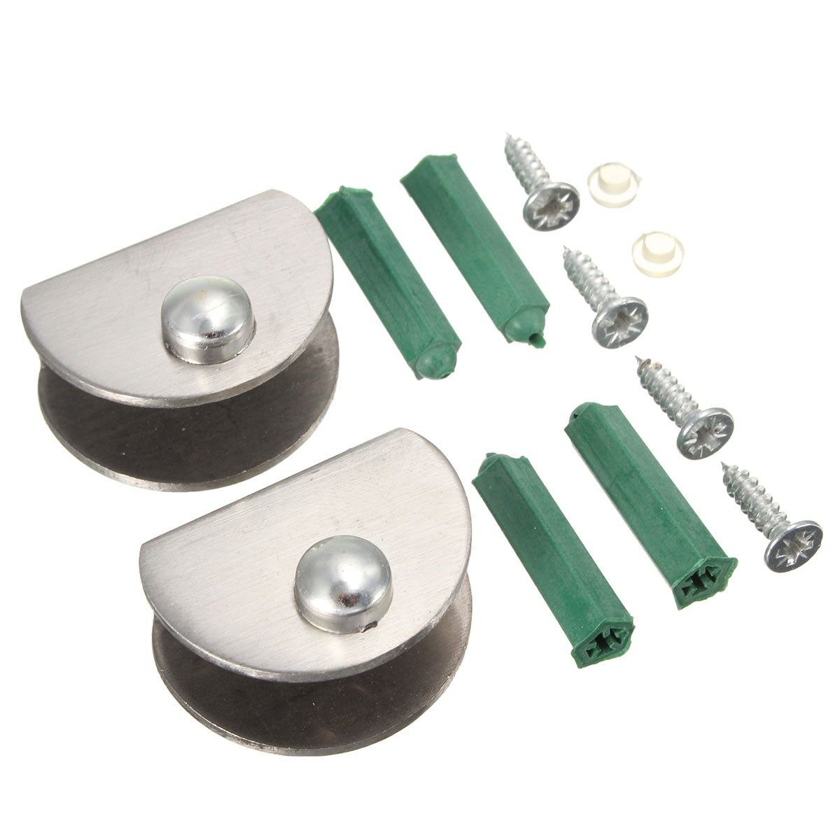 Round Stainless Steel Shelf Wall Partition Glass Bracket Clamps 5-12mm M(8-10mm） Middle(8-10mm)