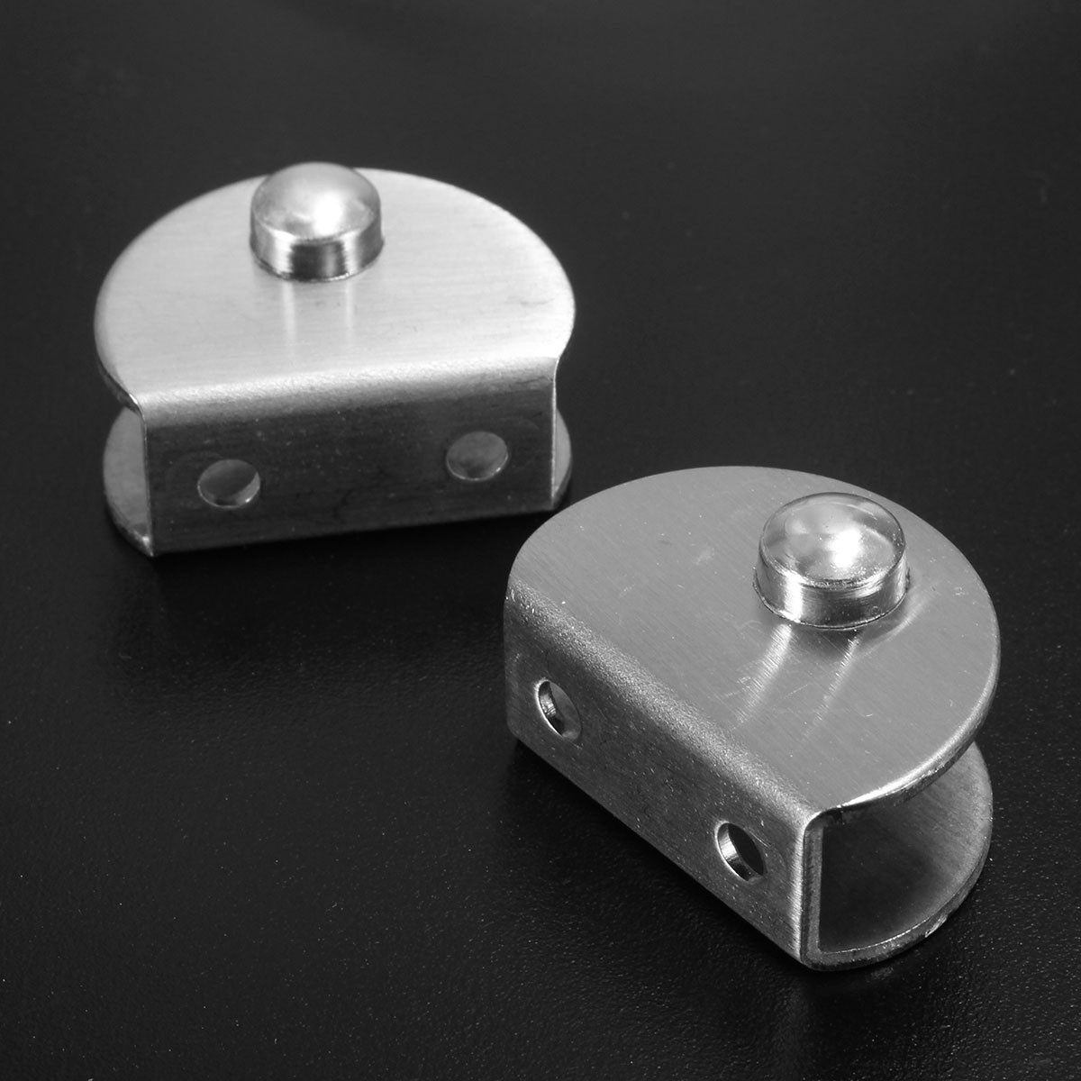 Round Stainless Steel Shelf Wall Partition Glass Bracket Clamps 5-12mm M(8-10mm） Middle(8-10mm)