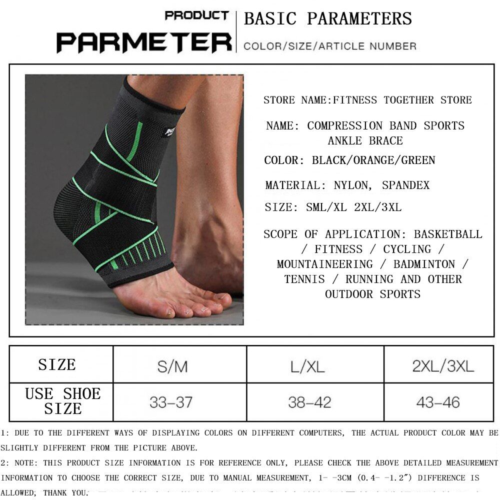 Ankle Bandage Support Plantar Fasciitis Protective Equipment Compression Anklet Gym Weights Football Soccer Sport Anklet Support Black Ankle  LXL